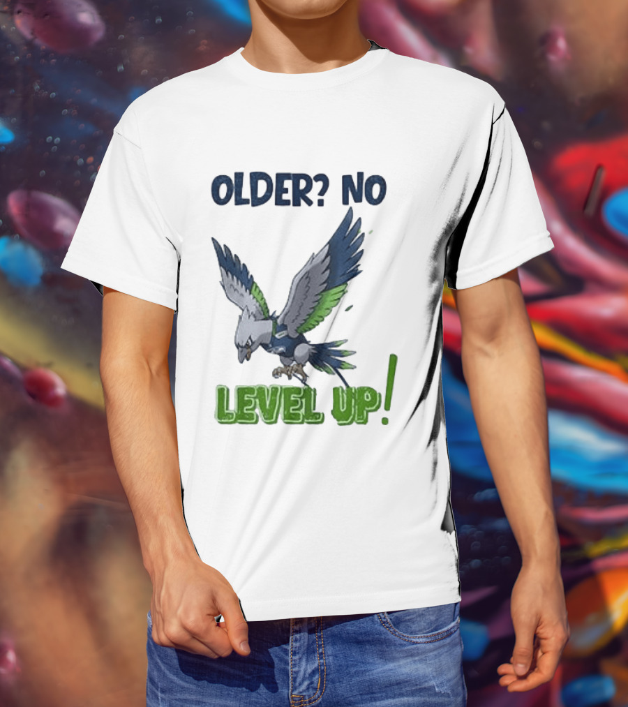 Seattle Seahawks Pokemon 30th Anniversary Older No Level Up T-Shirt