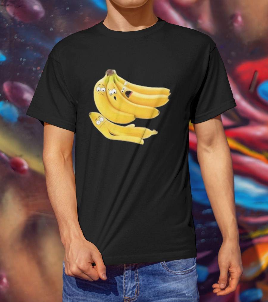Funny Banana Massacre Organic Bunch Faces T-Shirt
