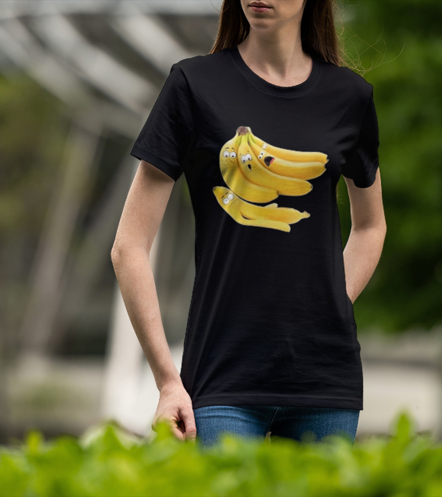Funny Banana Massacre Organic Bunch Faces T-Shirt