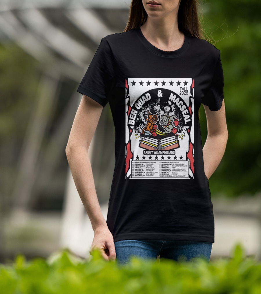 Ben Quad And Macseal Fall 2026 Tour Aren't We Amphibians Co Headliner T-Shirt