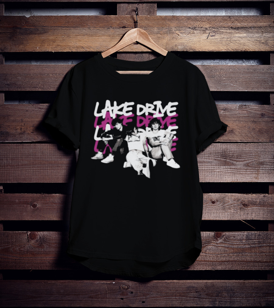 Lake Drive Vintage Vibe Retro Style Casual Crew T-Shirt