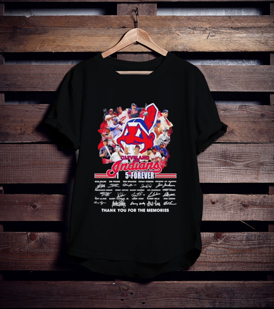 Cleveland Indians 1915 Forever Players Legends Thank You For The Memories T-Shirt