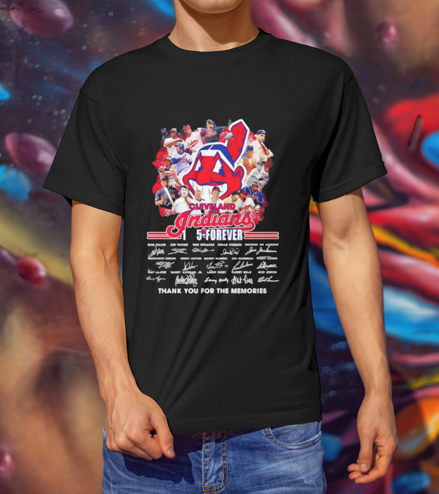 Cleveland Indians 1915 Forever Players Legends Thank You For The Memories T-Shirt