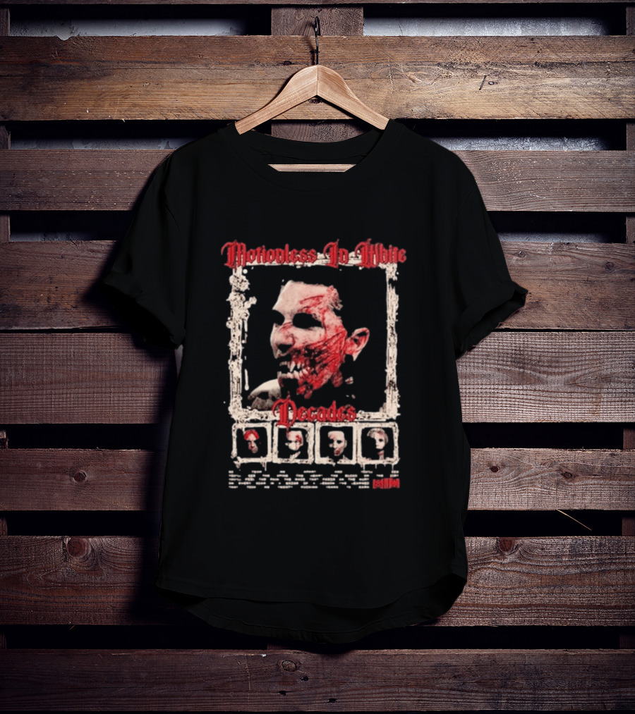 Motionless In White MIW The Sweat And Blood Tour 2026 Decades So Tear Me Apart And You Will See T-Shirt