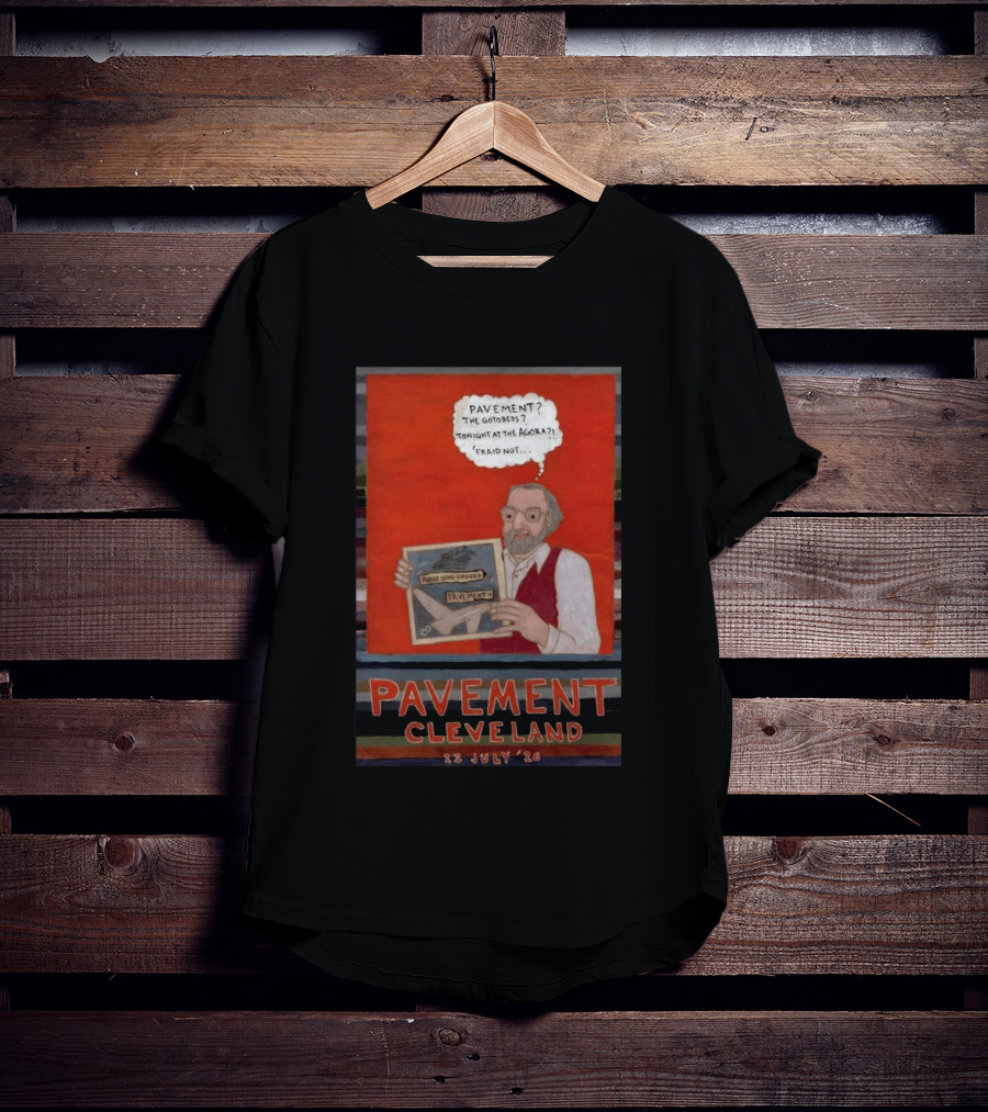 Pavement Cleveland July 23 2026 Illustration With Person Holding Framed T-Shirt