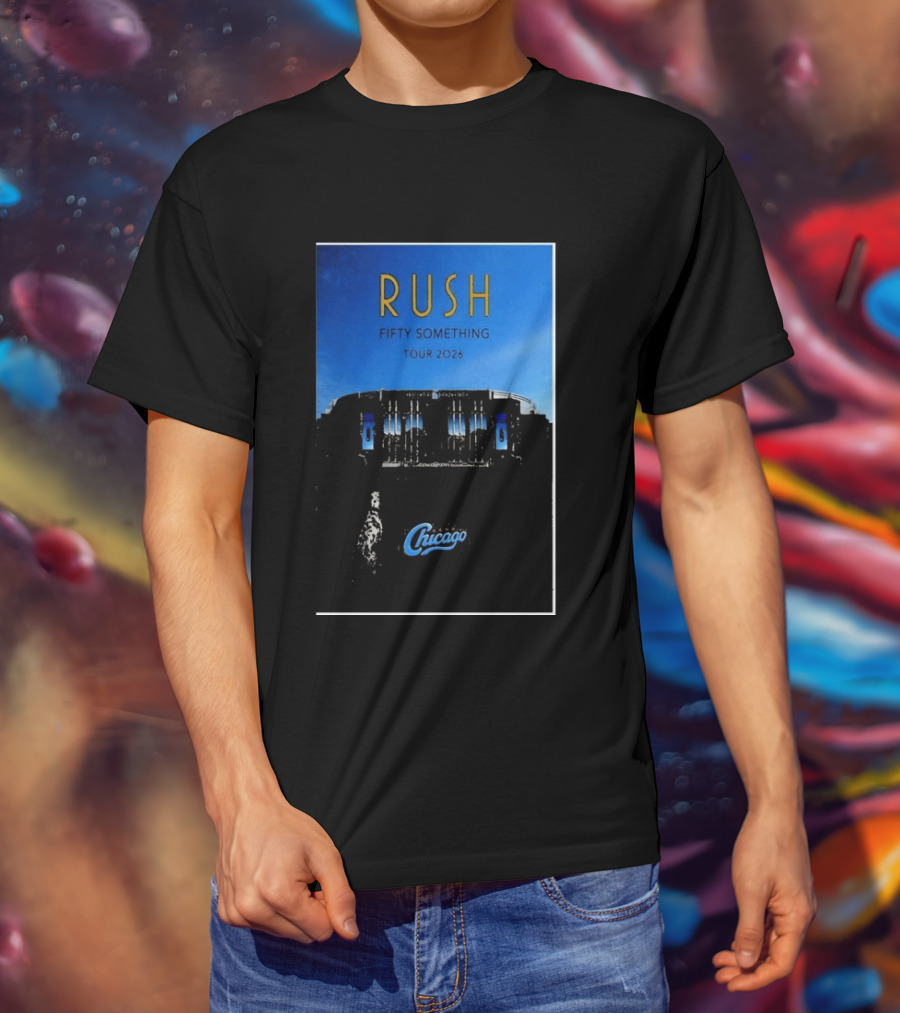 RUSH Fifty Something Tour 2026 Chicago Stadium T-Shirt