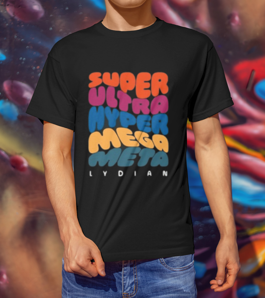 Jacob Collier Store Super Ultra Hyper Mega Meta Lydian Bold Colorful T-Shirt