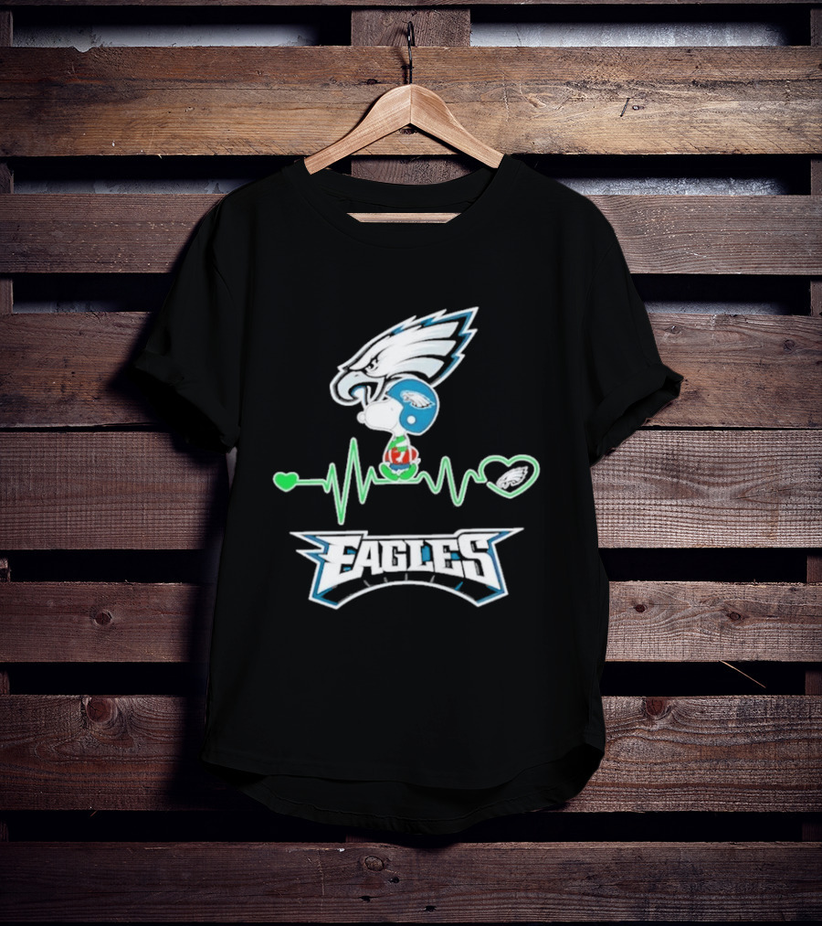 Snoopy Philadelphia Eagles Heartbeat Peanuts 2206 T-Shirt