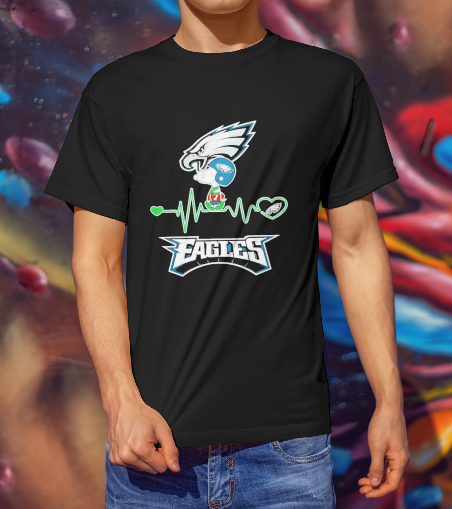 Snoopy Philadelphia Eagles Heartbeat Peanuts 2206 T-Shirt