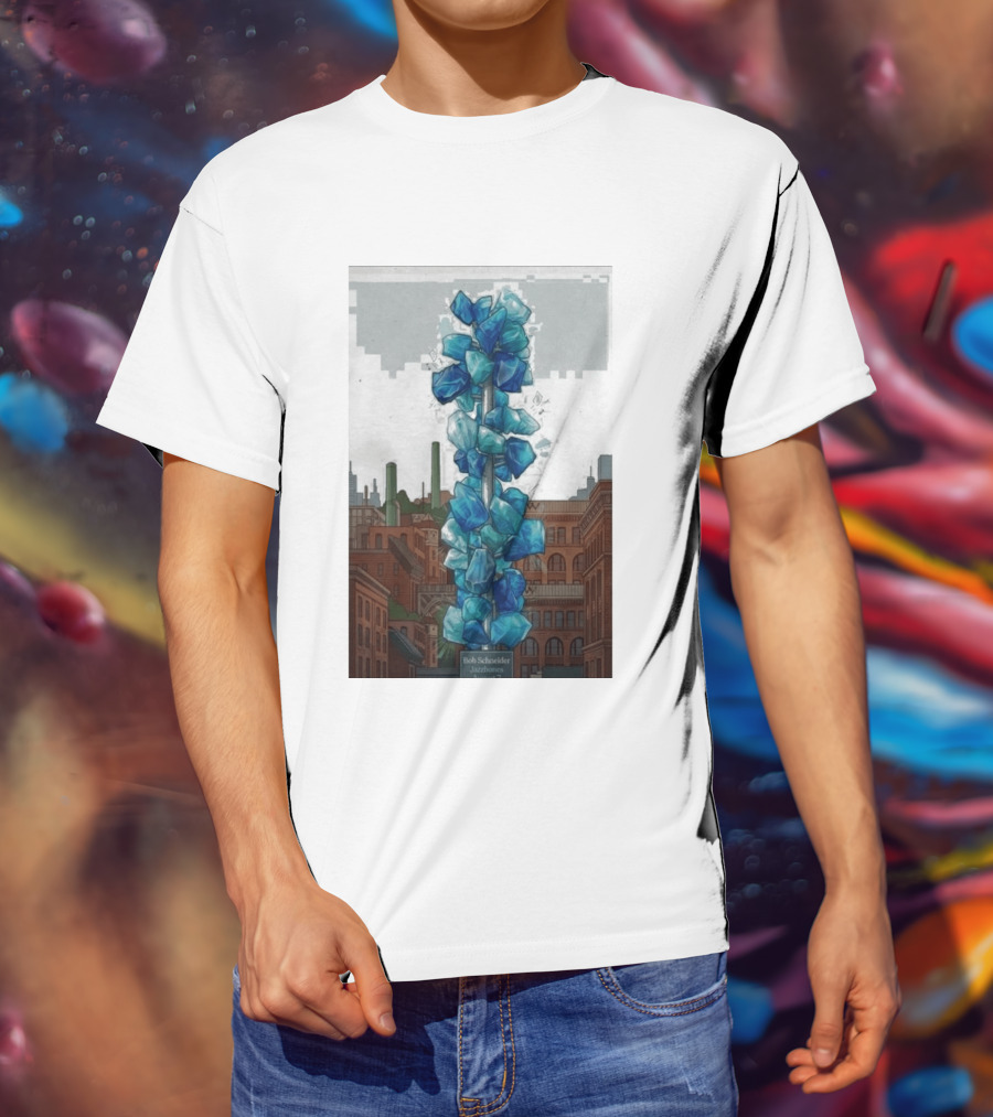 Bob Schneider Jazzbones Tacoma Washington August 7 2026 Blue Crystal Cityscape T-Shirt