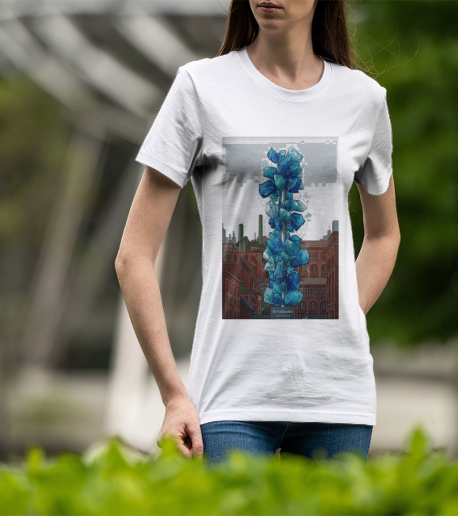 Bob Schneider Jazzbones Tacoma Washington August 7 2026 Blue Crystal Cityscape T-Shirt