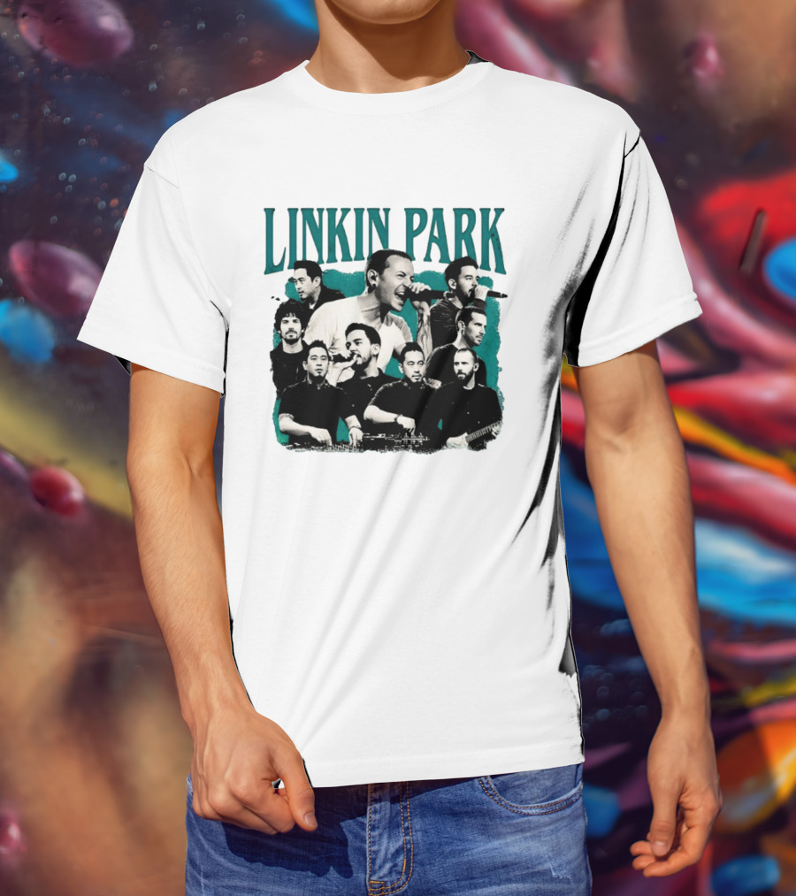 Linkin Park Chester Bennington Mike Shinoda Band Collage T-Shirt