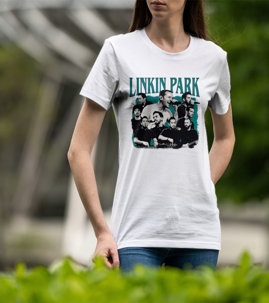 Linkin Park Chester Bennington Mike Shinoda Band Collage T-Shirt