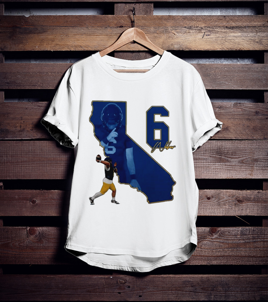 Dane Weber Number 6 California Golden Bears NCAA Map T-Shirt