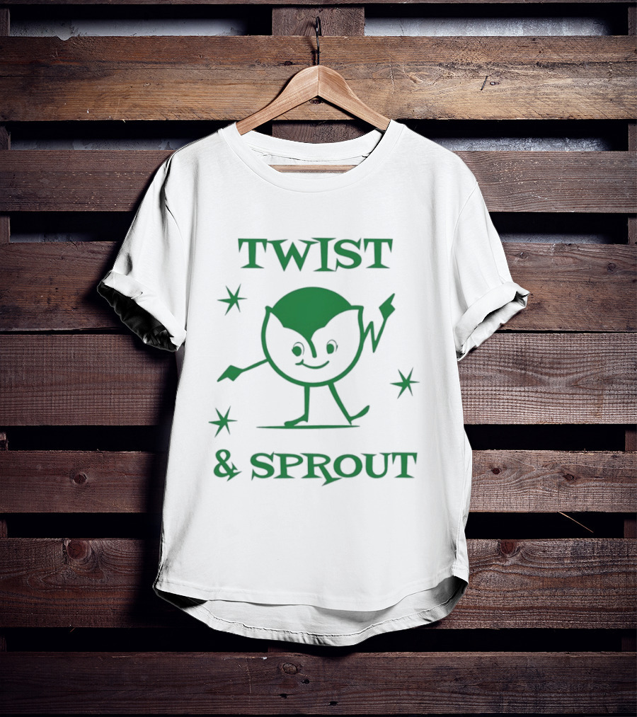 Twist And Sprout Dancing Vegetable Character Fun T-Shirt