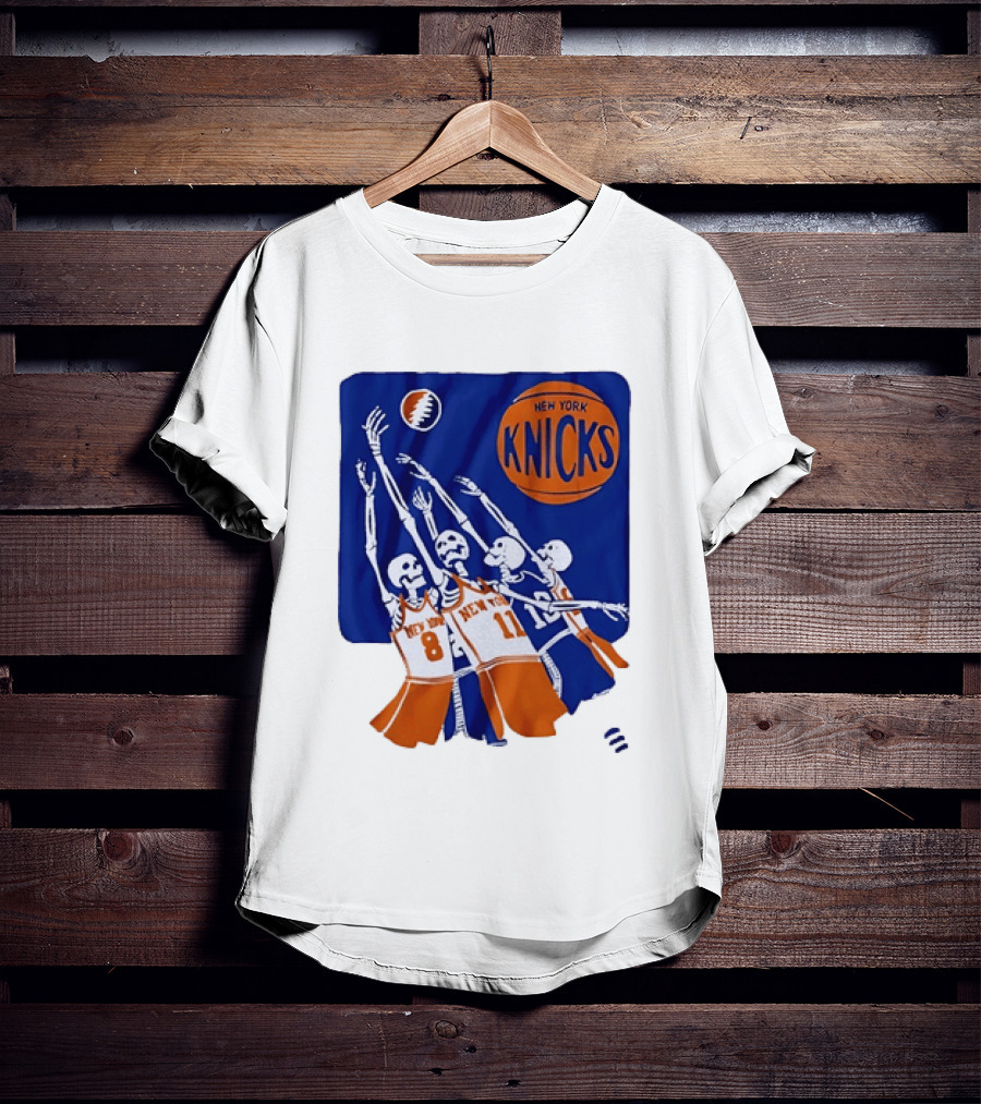 New York Knicks Skeleton Players Jersey Number 8 And 11 Basketball Team T-Shirt