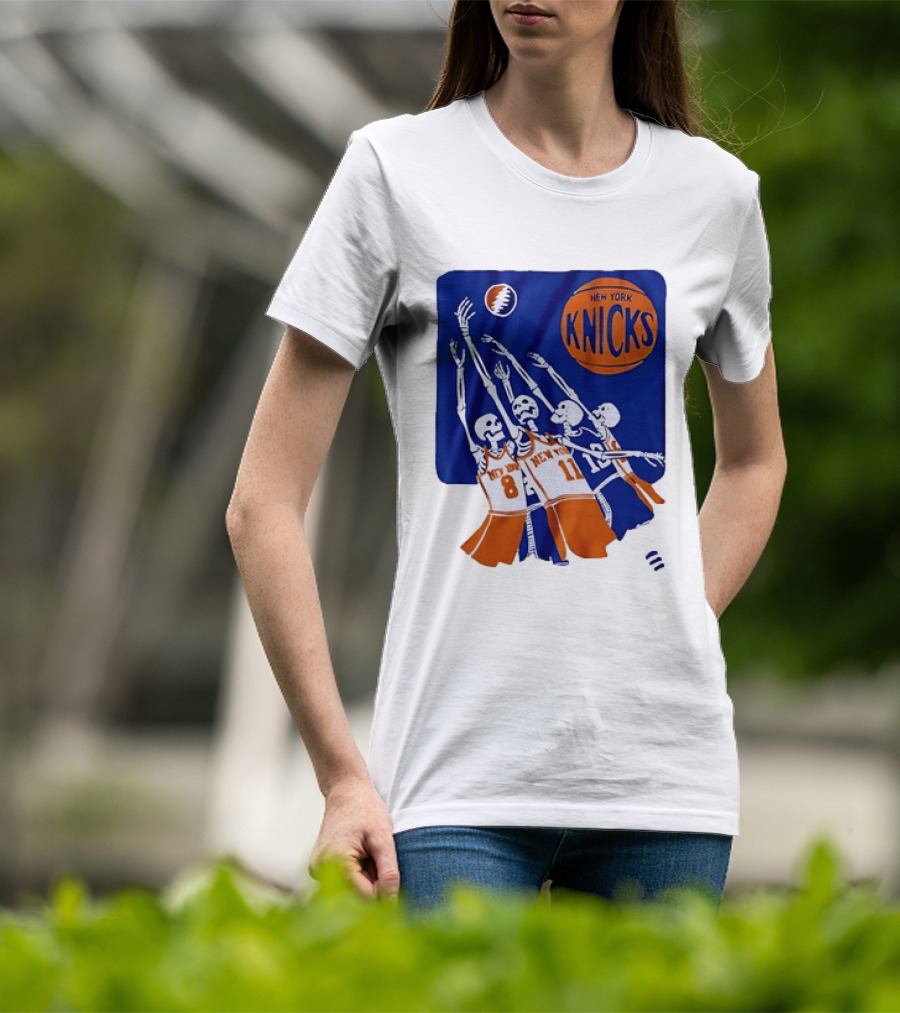 New York Knicks Skeleton Players Jersey Number 8 And 11 Basketball Team T-Shirt