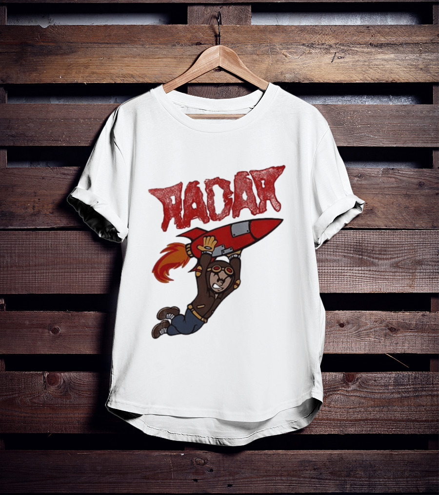 Radar Rocket Cartoon Pilot Heat Seekers T-Shirt