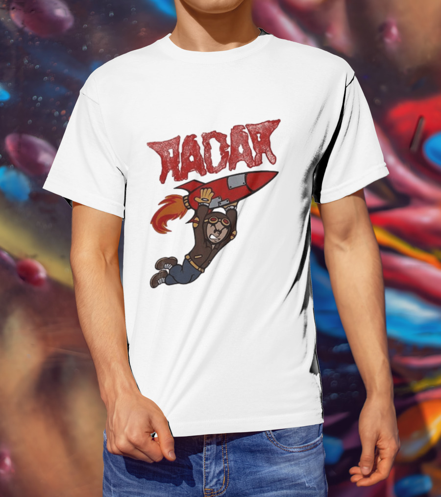 Radar Rocket Cartoon Pilot Heat Seekers T-Shirt