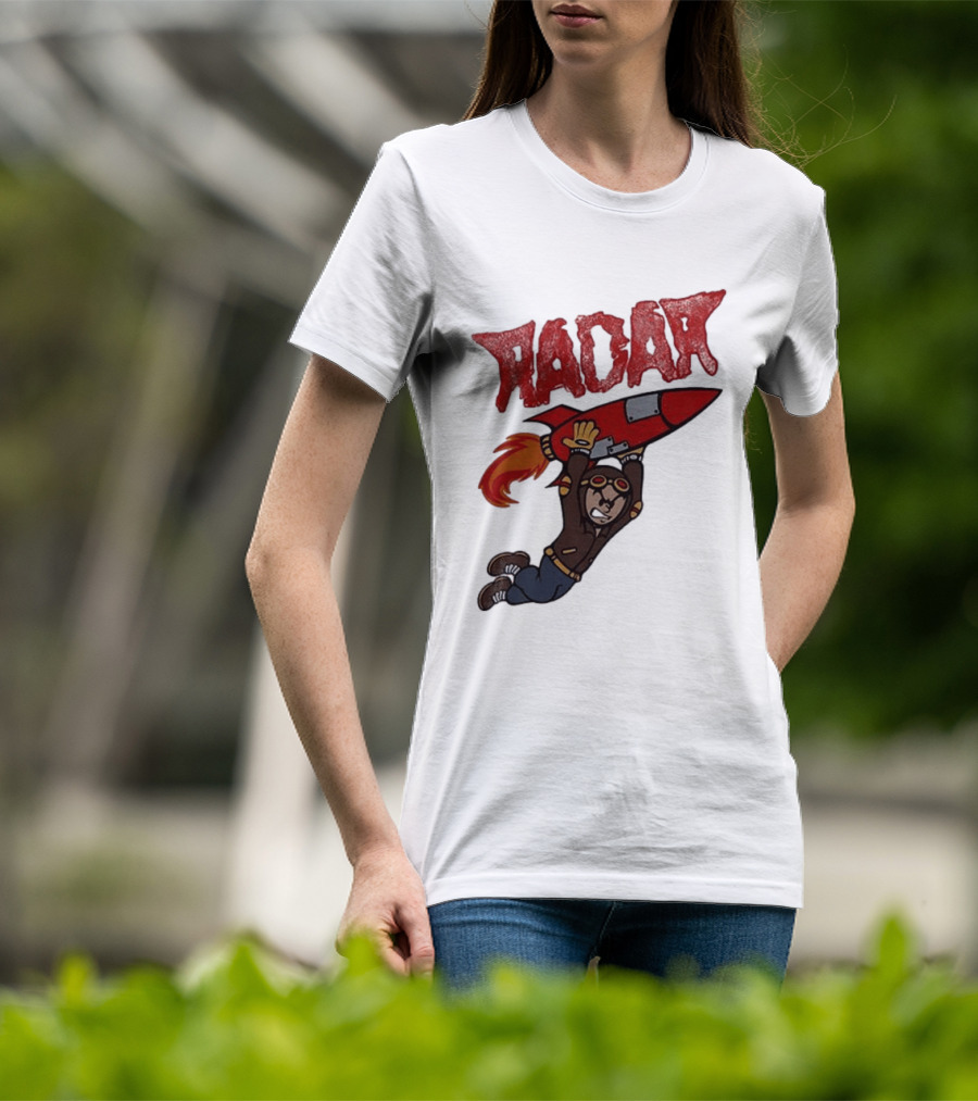 Radar Rocket Cartoon Pilot Heat Seekers T-Shirt