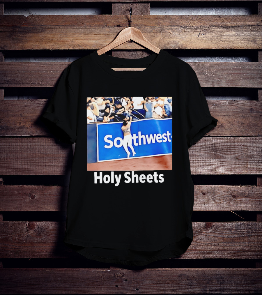 Southwest Holy Sheets Baseball Meme Fan Reaching Catch T-Shirt