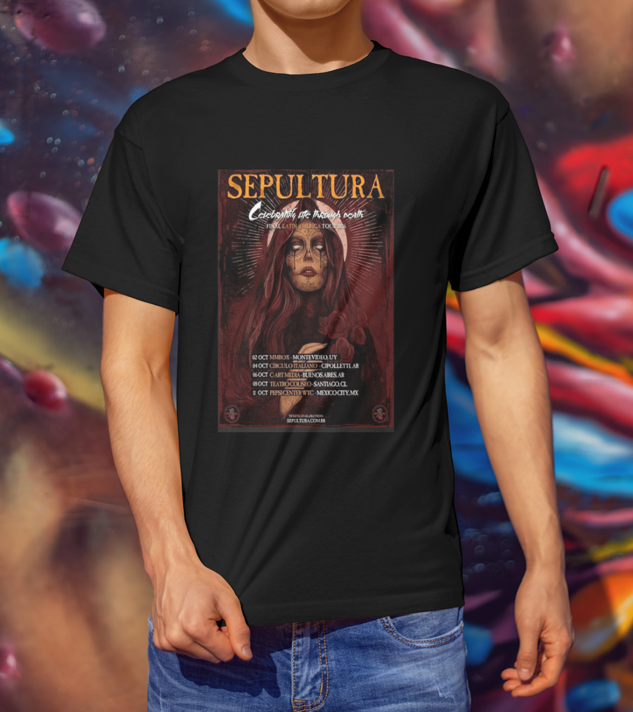 Sepultura Celebrating The Thorn Of Death Final Latin America Tour 2026 T-Shirt