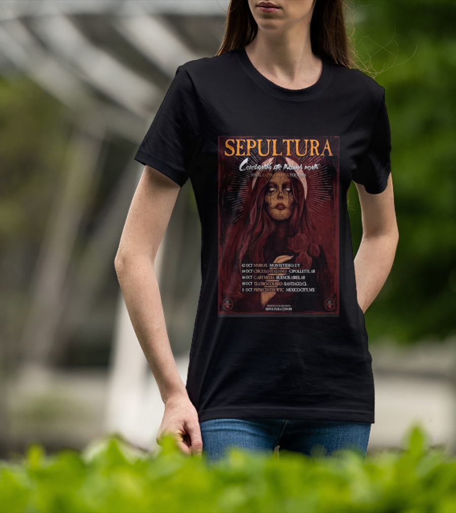 Sepultura Celebrating The Thorn Of Death Final Latin America Tour 2026 T-Shirt