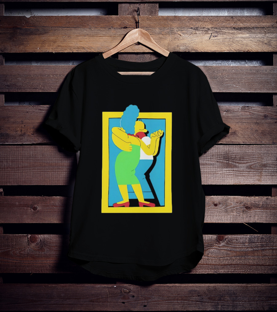 Simps Dance Iconic Cartoon Couple Embrace T-Shirt