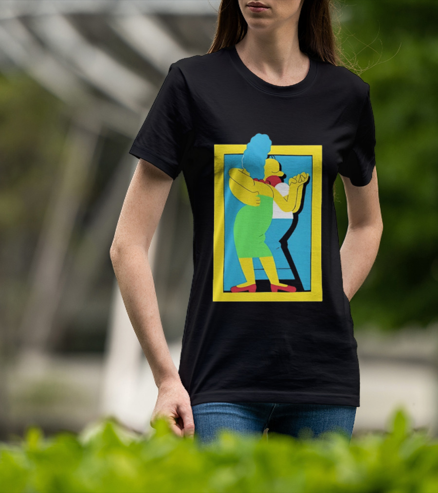 Simps Dance Iconic Cartoon Couple Embrace T-Shirt