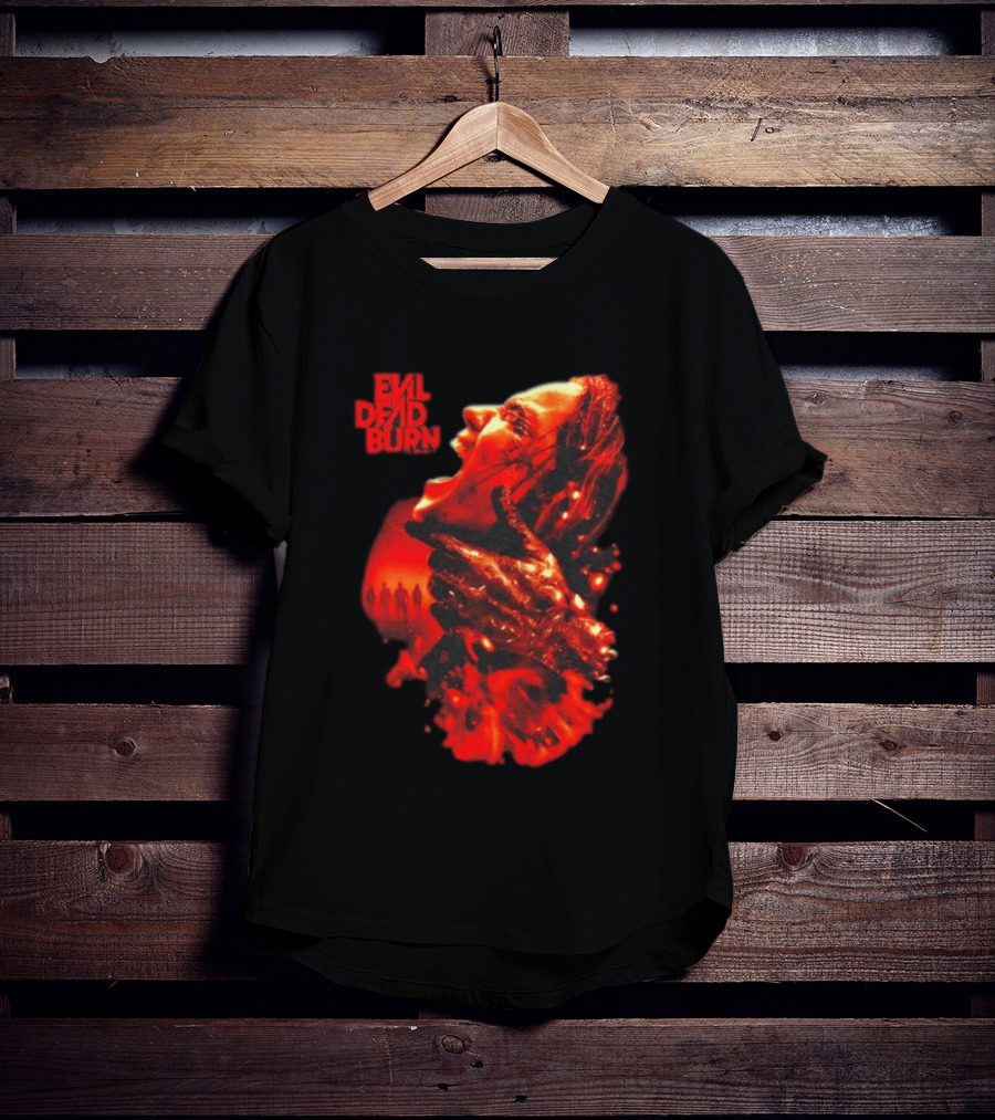 Evil Dead Burn Every Family Has Its Demons Movie Intense Fiery Horror Scene T-Shirt