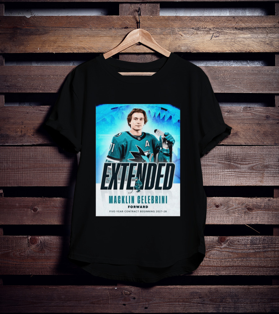 Extended Macklin Celebrini Forward Five Year Contract Beginning 2027 28 T-Shirt