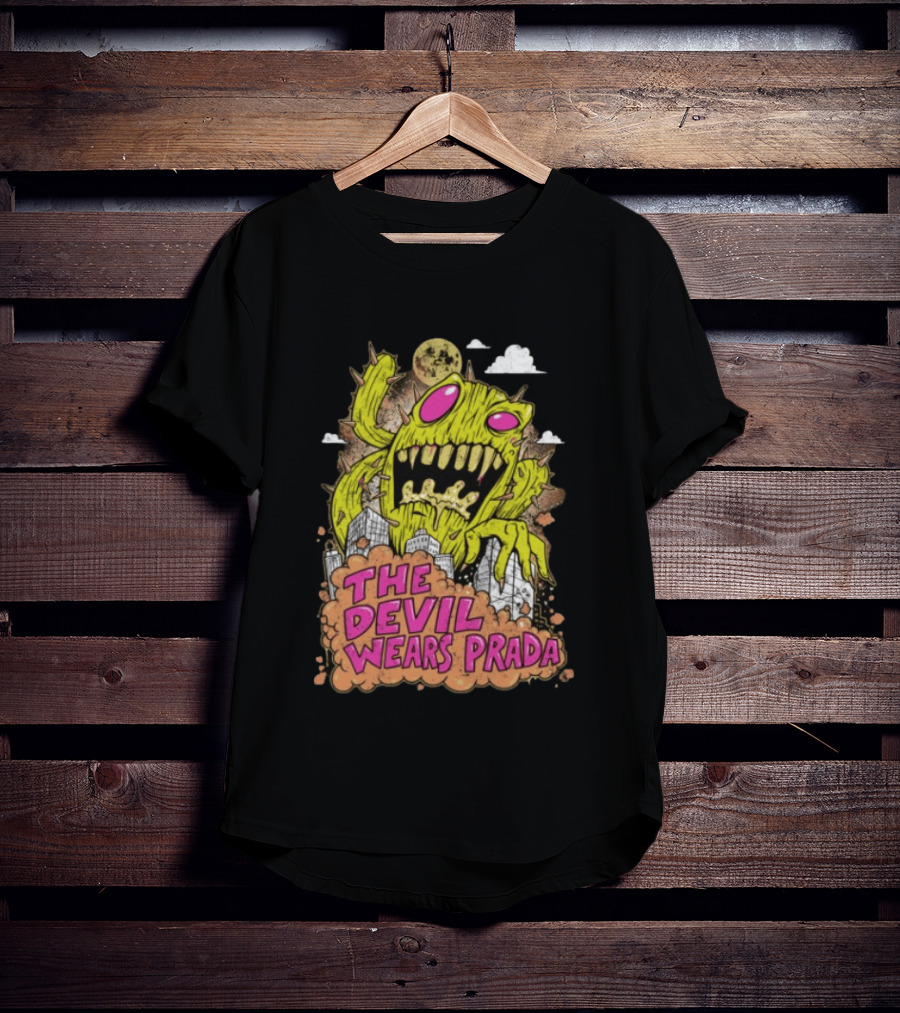 The Devil Wears Prada Cactuszilla Monster In Cityscape T-Shirt