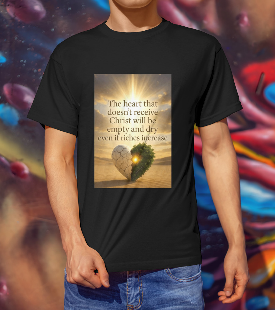 The Heart Doesn't Receive Christ Will Be Empty And Dry Even If Riches Increase Perfect Christian Spiritual Wisdom T-Shirt