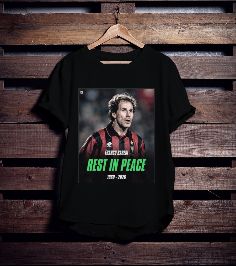 Franco Baresi Rest In Peace 1960 2026 Legendary Footballer Memorial T-Shirt