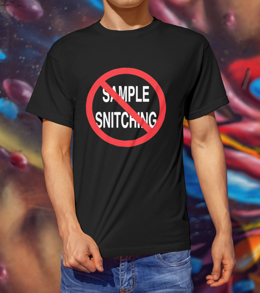 No Snitching Sample Warning Sign Street Culture T-Shirt