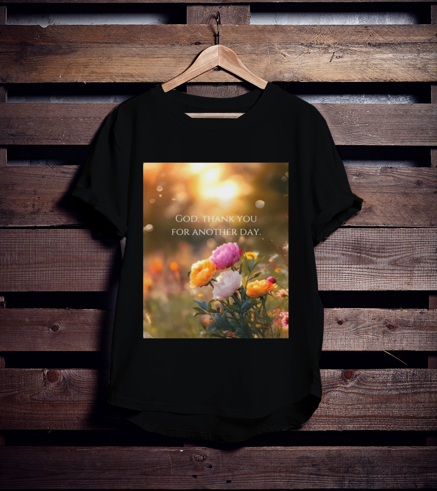God Thank You For Another Day Flower Sunrise T-Shirt