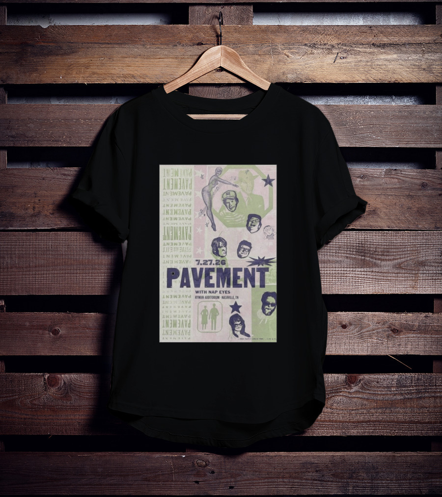 Pavement With Nap Eyes Ryman Auditorium Nashville Jul 27 2026 T-Shirt