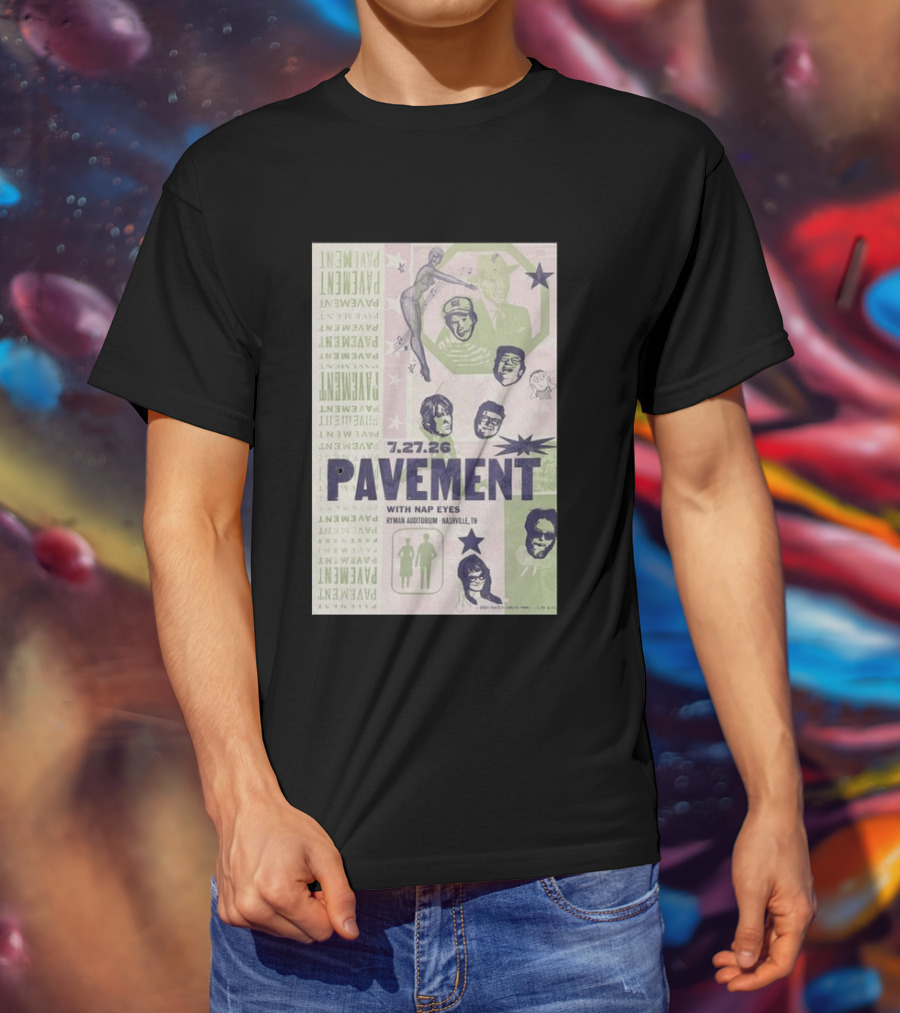 Pavement With Nap Eyes Ryman Auditorium Nashville Jul 27 2026 T-Shirt