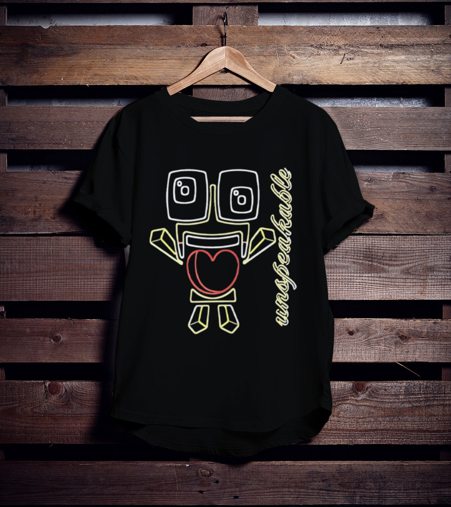 Unspeakable Neon Heart Character YouTube T-Shirt