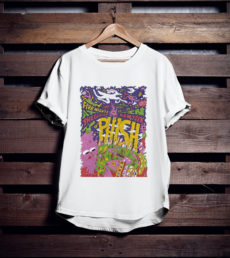Phish Five Nights At The Garden New York July 2023 Concert T-Shirt