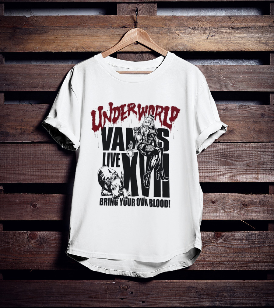 Underworld Vamps Live XVII Bring Your Own Blood Dripping Horror Aesthetic T-Shirt