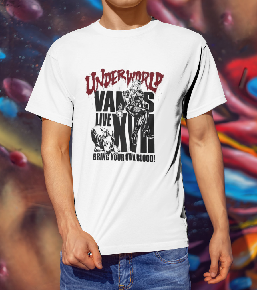Underworld Vamps Live XVII Bring Your Own Blood Dripping Horror Aesthetic T-Shirt