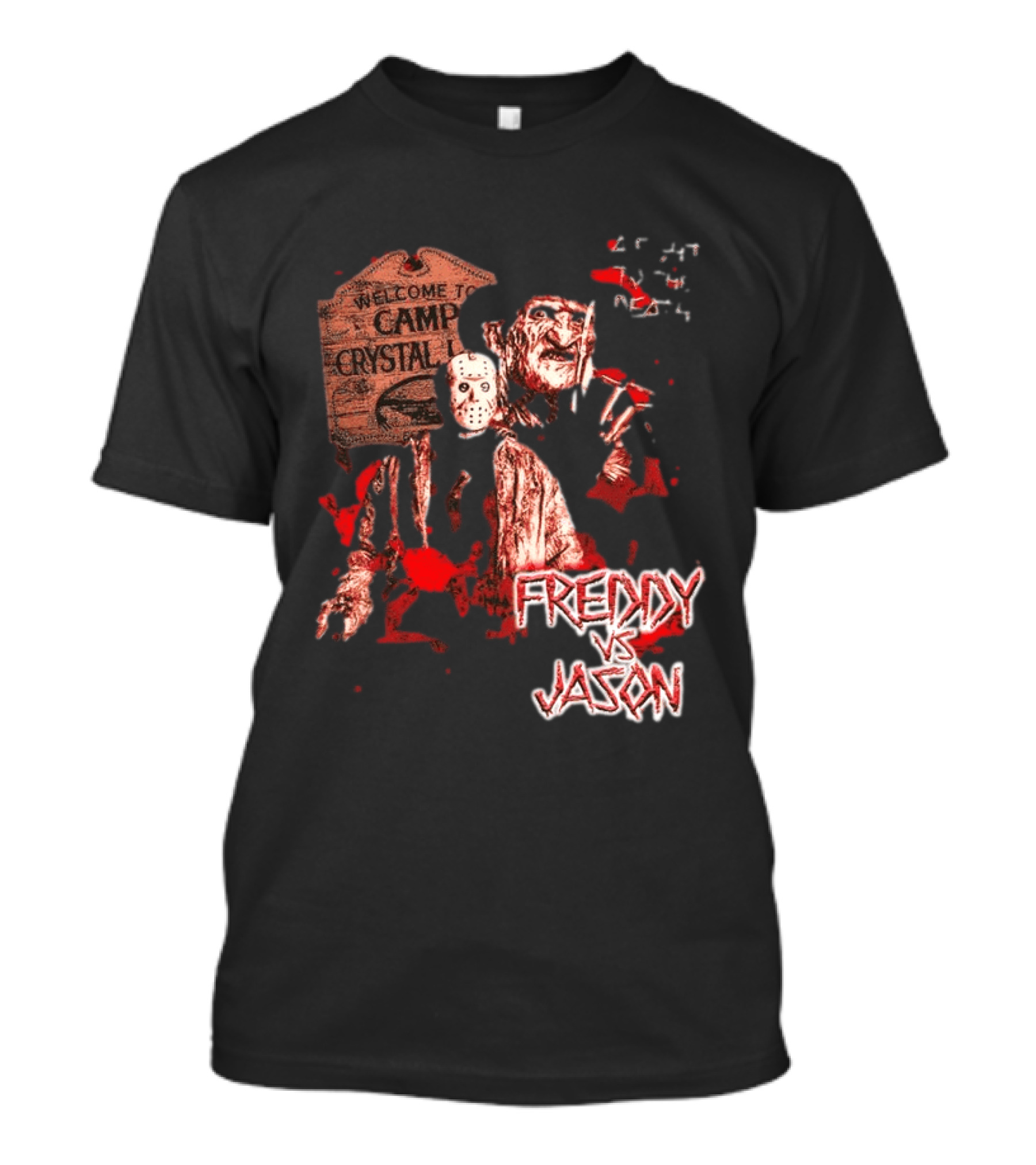 Freddy Vs Jason Welcome To Camp Crystal Lake Halloween T-Shirt