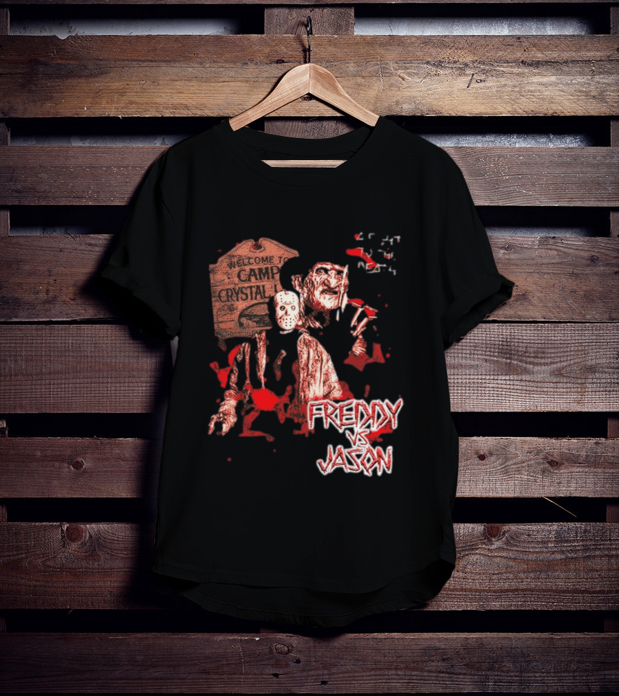 Freddy Vs Jason Welcome To Camp Crystal Lake Halloween T-Shirt