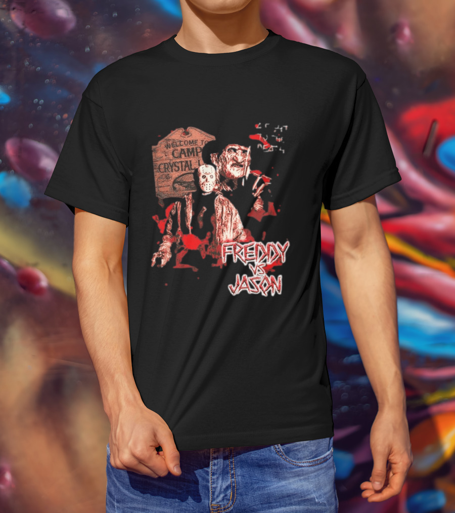Freddy Vs Jason Welcome To Camp Crystal Lake Halloween T-Shirt