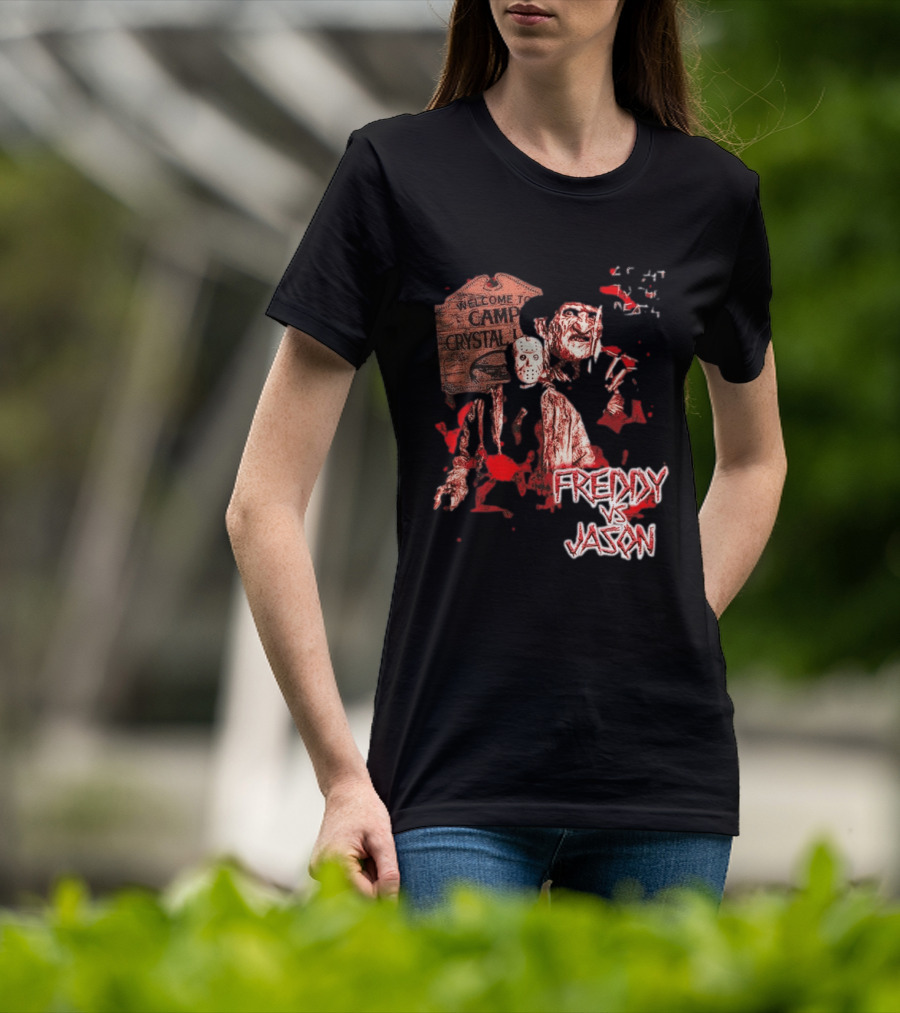 Freddy Vs Jason Welcome To Camp Crystal Lake Halloween T-Shirt