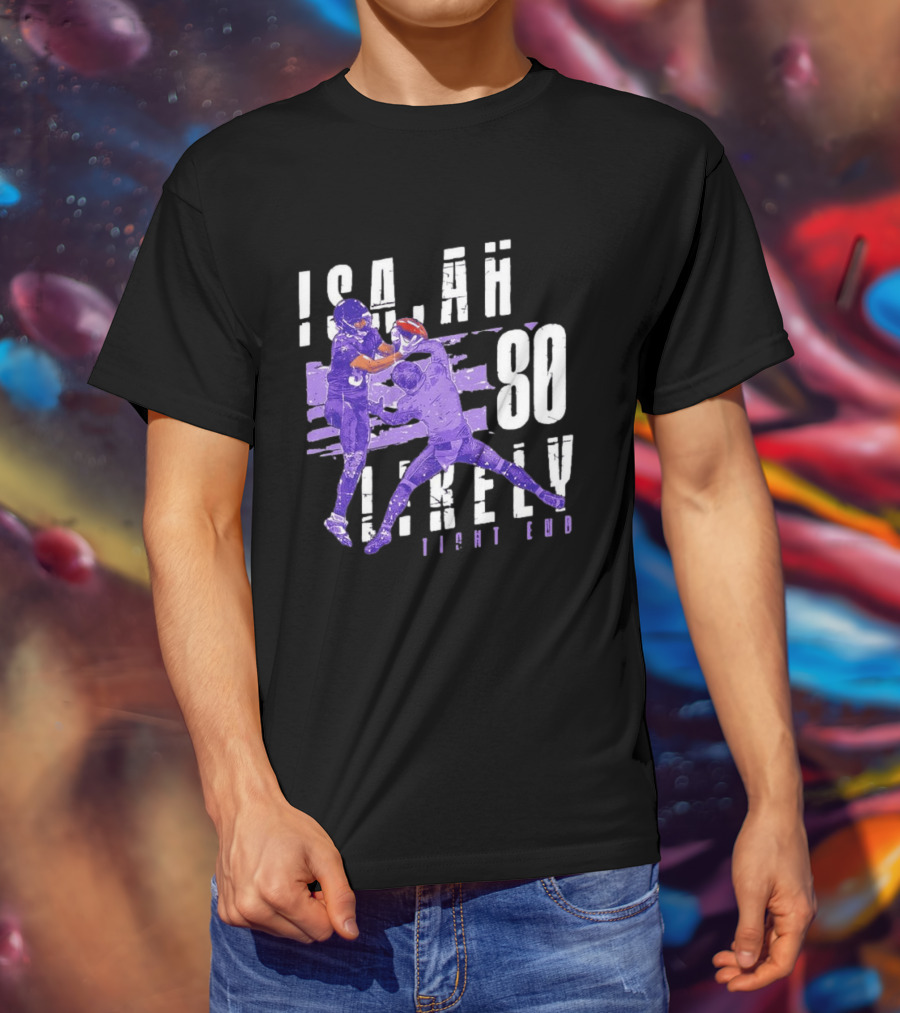 Baltimore Ravens Isaiah Likely 80 Tight End Football Player T-Shirt