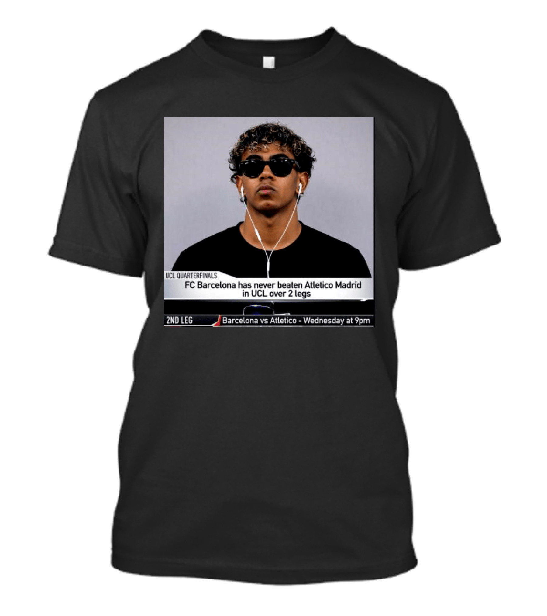 Barcelona Vs Atletico Madrid UCL Quarterfinals History Never Beaten Over 2 Legs T-Shirt