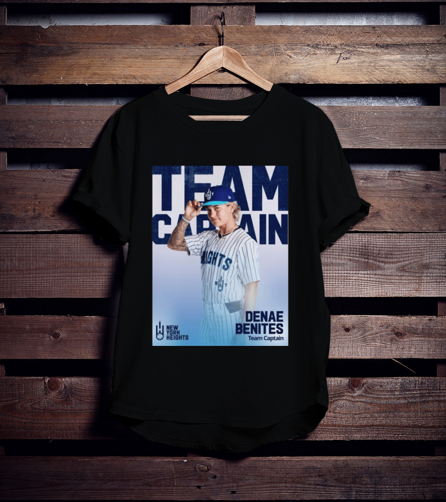 Team Captain Denae Benites New York Heights Baseball Team T-Shirt