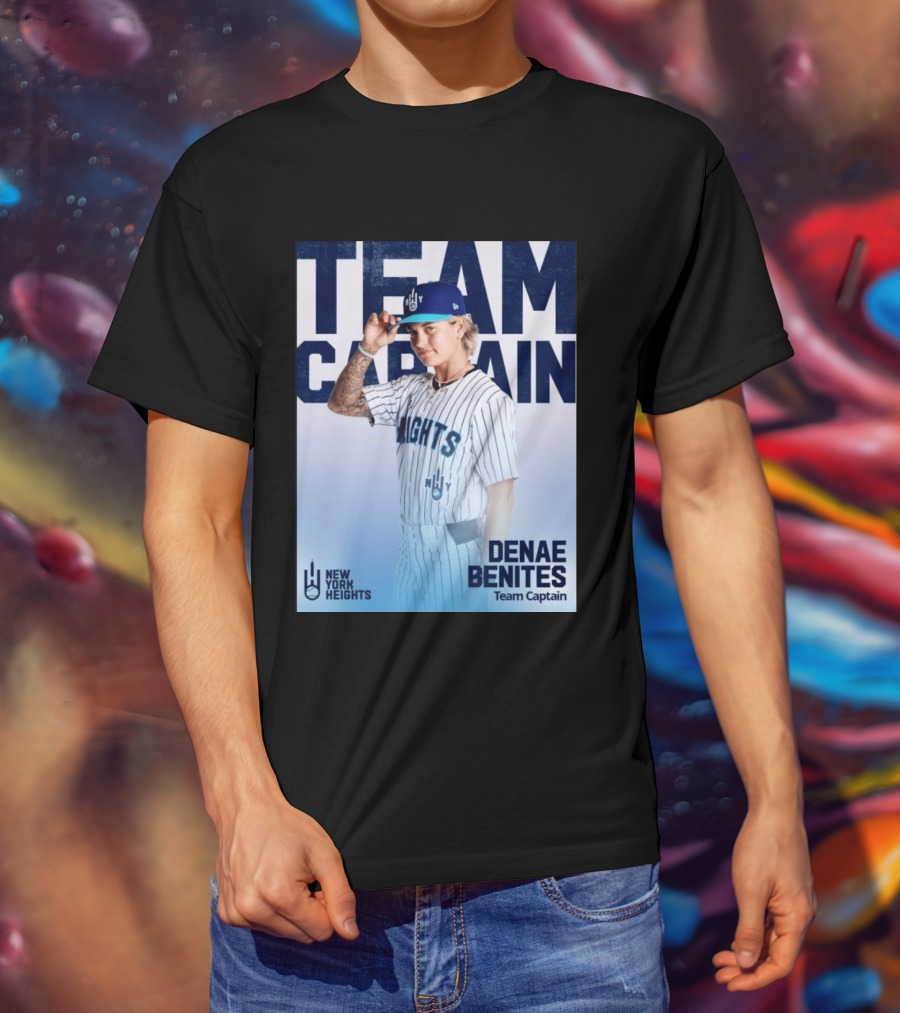 Team Captain Denae Benites New York Heights Baseball Team T-Shirt